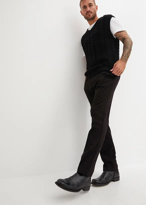 Elegantní kalhoty s puky, Regular Fit, bonprix