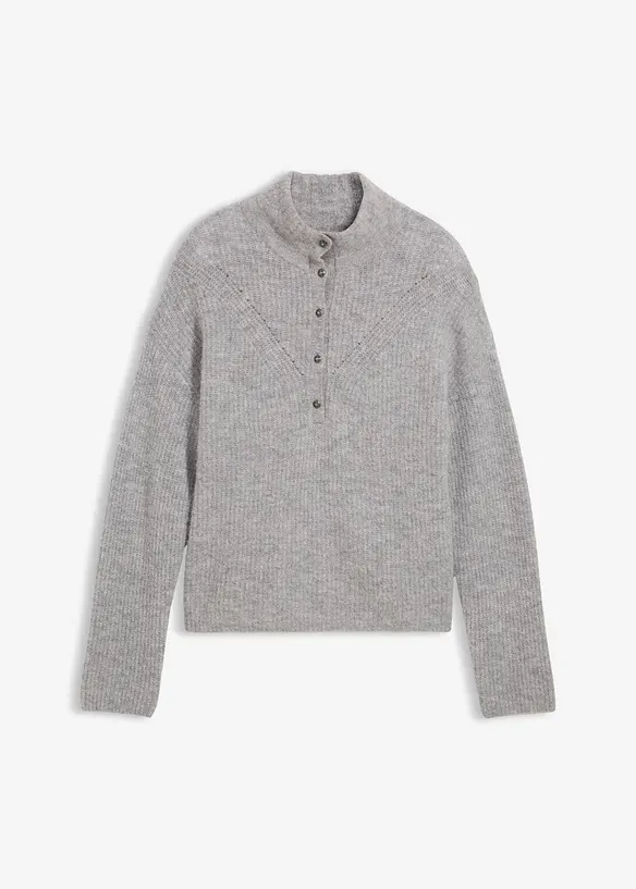 Oversize vlněný svetr s alpakou, bonprix