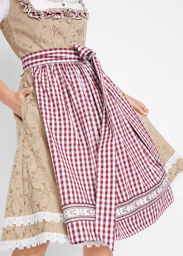 Dirndl se zástěrou, délka ke kolenům, bonprix