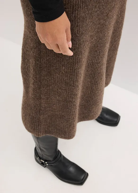 Pletená sukně v délce midi, bonprix