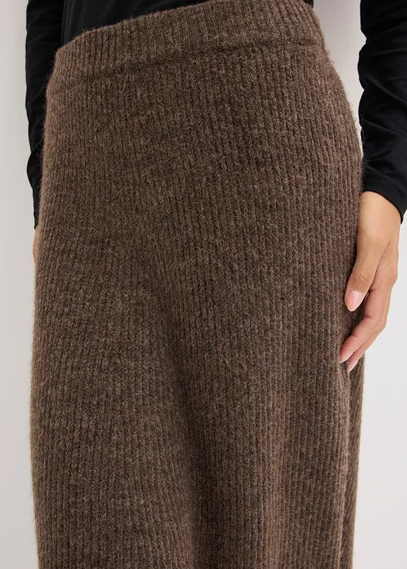 Pletená sukně v délce midi, bonprix