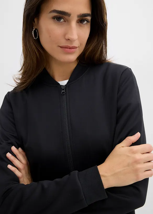 Mikina se zapínáním na zip, z materiálu scuba, bonprix