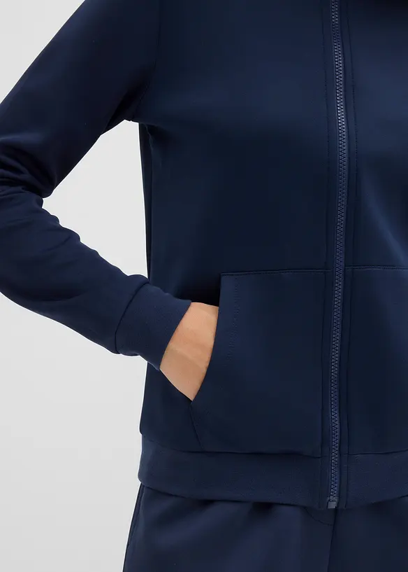 Mikina se zapínáním na zip, z materiálu scuba, bonprix
