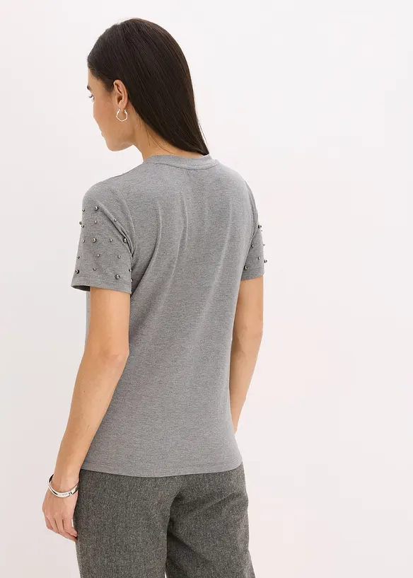 Tričko s&nbsp;aplikac&iacute; z&nbsp;perliček, bonprix