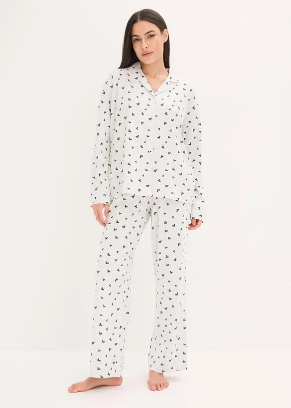 Oversize pyžamo s knoflíkovou lištou, bonprix