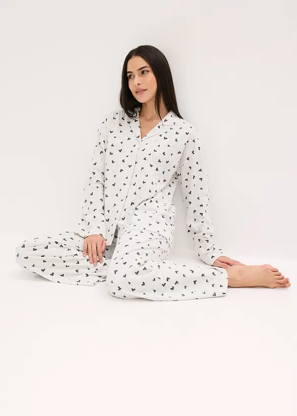 Oversize pyžamo s knoflíkovou lištou, bonprix