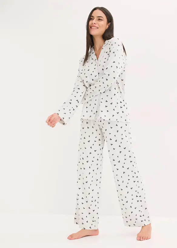 Oversize pyžamo s knoflíkovou lištou, bonprix