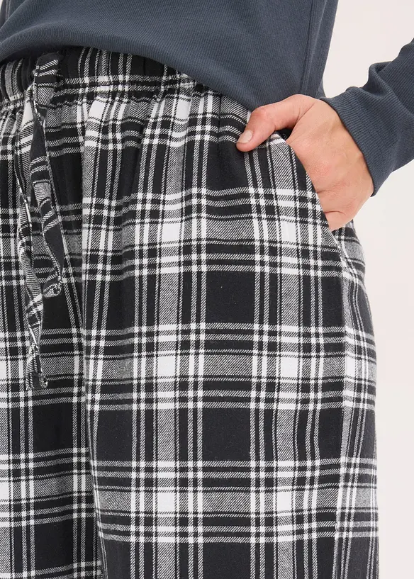 Tkané pyžamové kalhoty z flanelu, bonprix