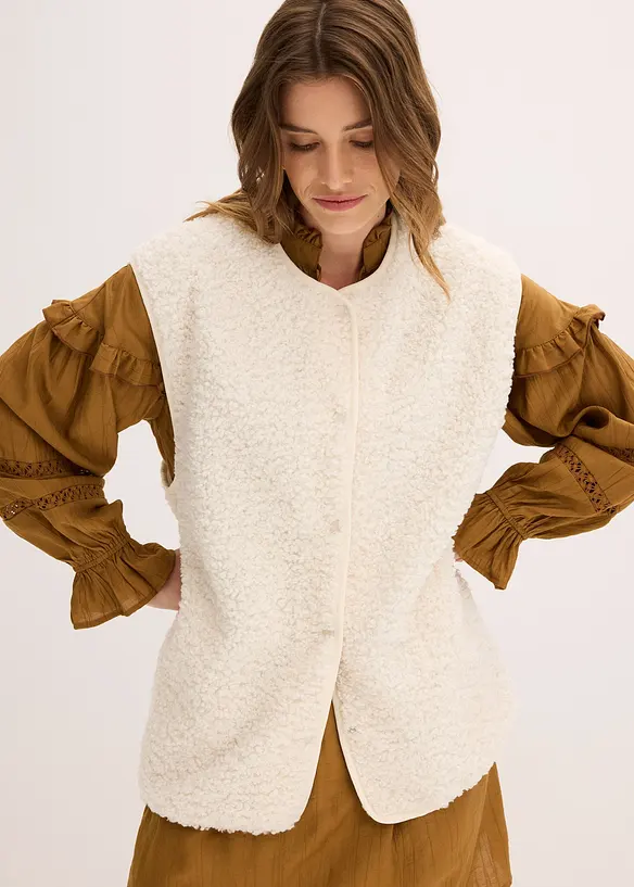 Vesta z medvídkového flísu, bonprix