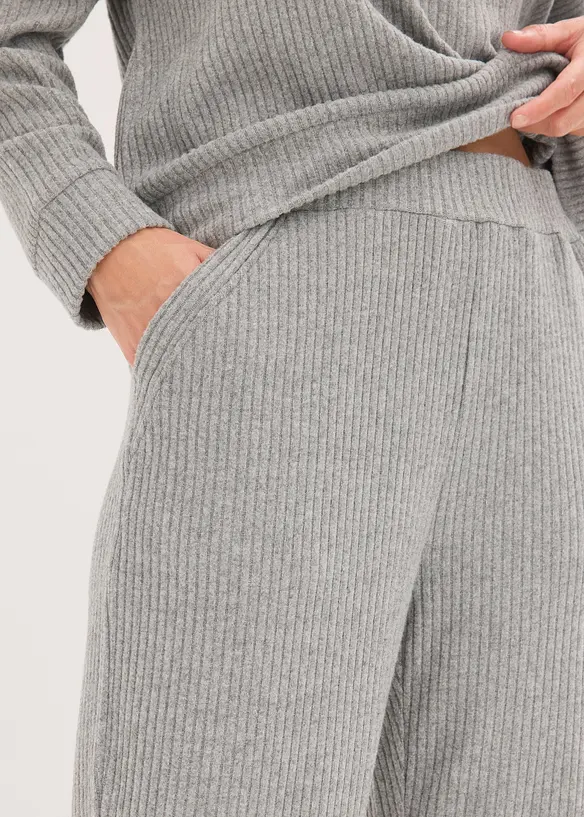 Domácí souprava z měkkého žebrovaného materiálu, oversize, bonprix