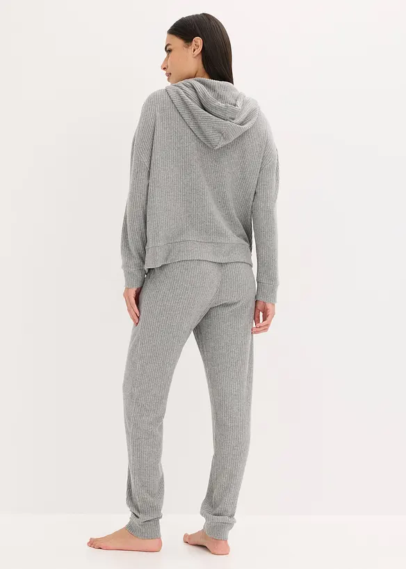 Domácí souprava z měkkého žebrovaného materiálu, oversize, bonprix