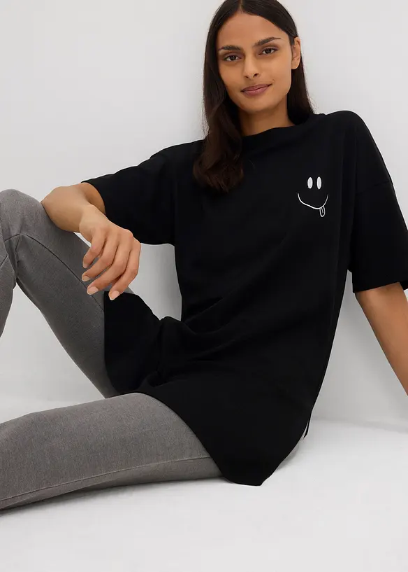 Dlouhé oversize triko z čisté organické bavlny, bonprix