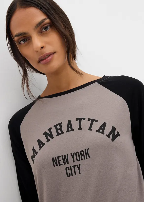 Žerzejové tričko s dlouhým rukávem, bonprix