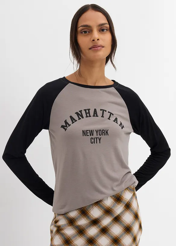 Žerzejové tričko s dlouhým rukávem, bonprix