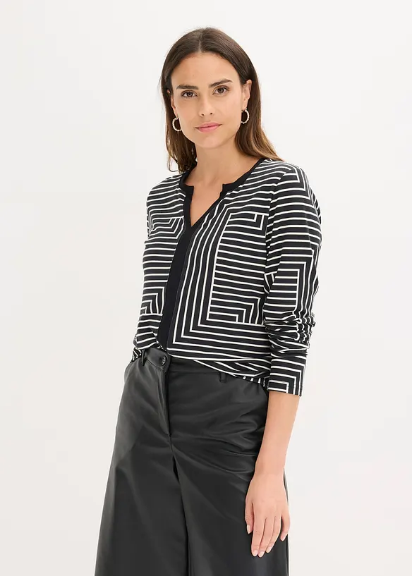 Viskózové tričko s dlouhým rukávem, bonprix