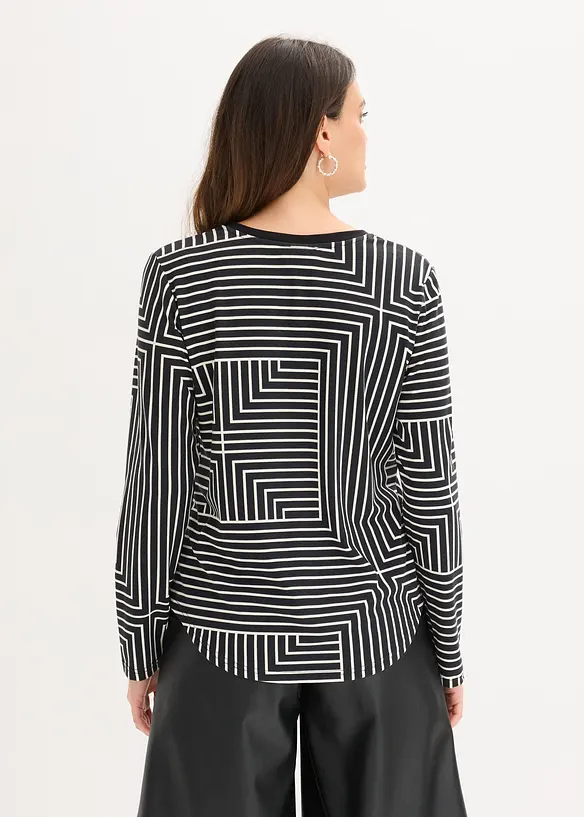 Viskózové tričko s dlouhým rukávem, bonprix