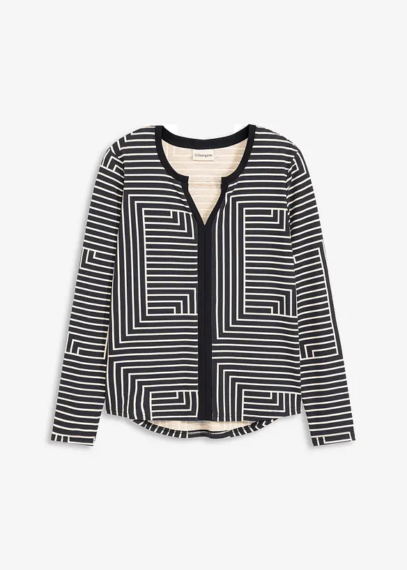 Viskózové tričko s dlouhým rukávem, bonprix