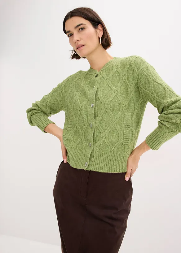 Kabátek ve stylu bomber, s podílem vlny, bonprix