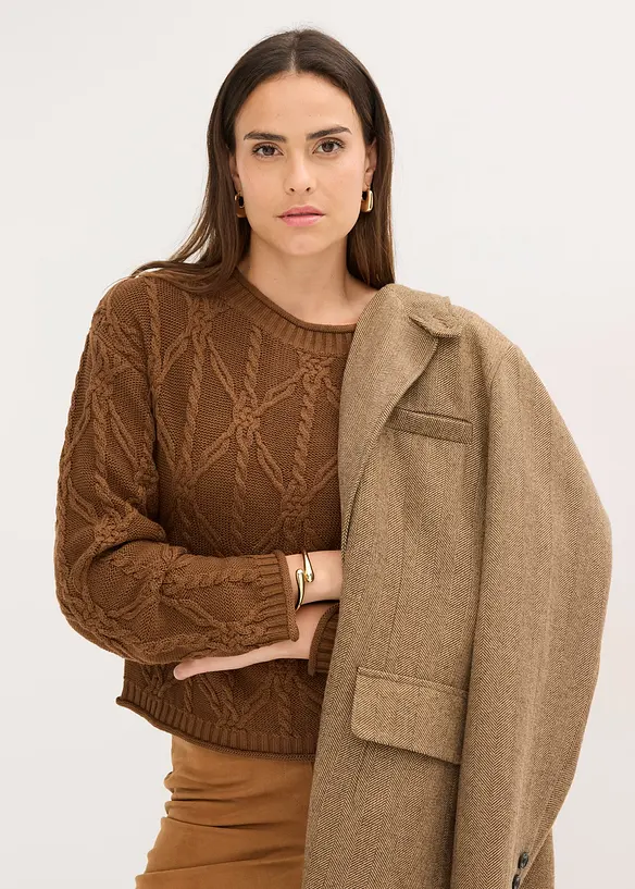 Svetr s podílem bavlny, bonprix