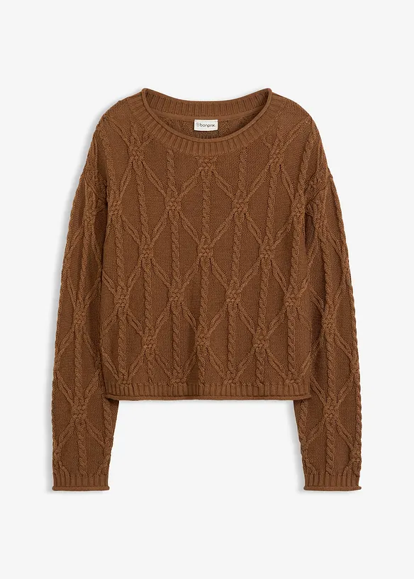 Svetr s podílem bavlny, bonprix