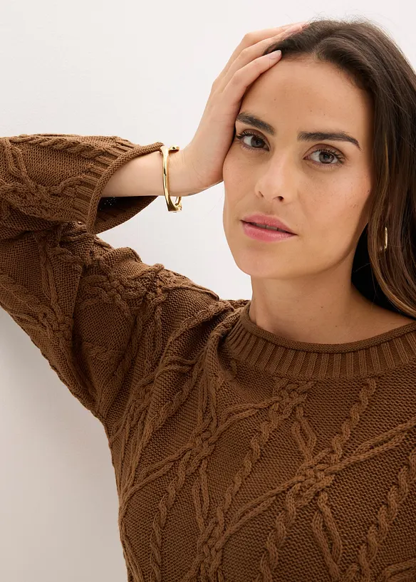 Svetr s podílem bavlny, bonprix