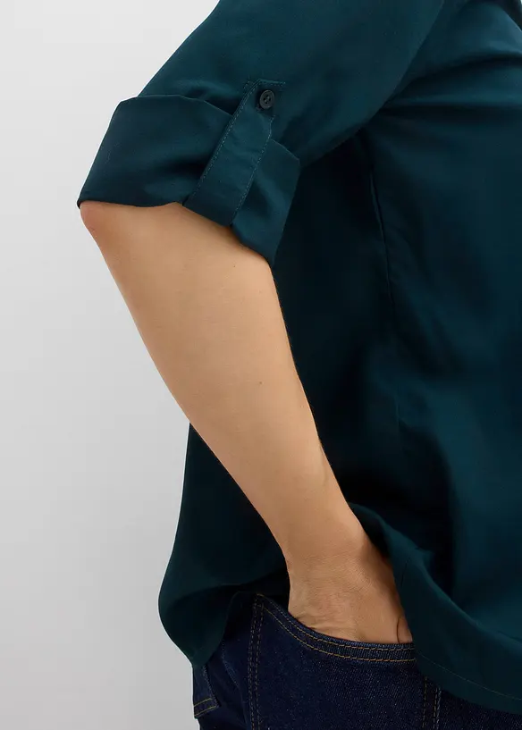 Halenka bez zapínání, ze splývavé viskózy, bonprix
