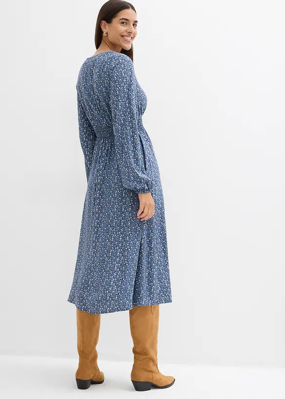 Midi šaty ze splývavé viskózy, bonprix