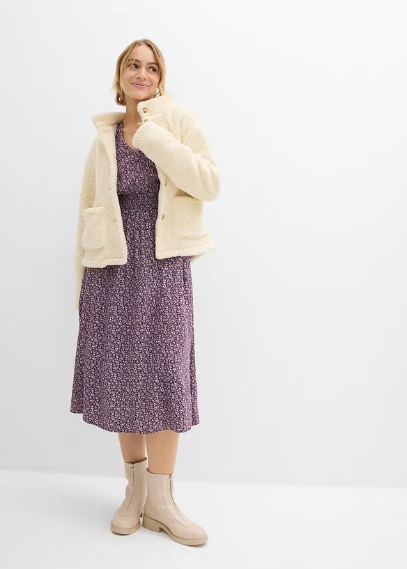 Midi šaty ze splývavé viskózy, bonprix