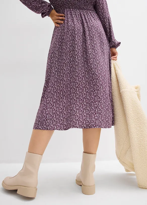 Midi šaty ze splývavé viskózy, bonprix