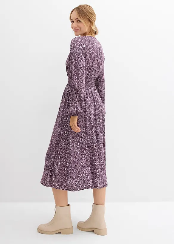 Midi šaty ze splývavé viskózy, bonprix