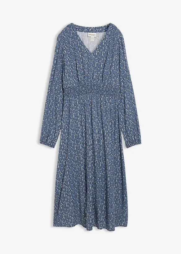 Midi šaty ze splývavé viskózy, bonprix