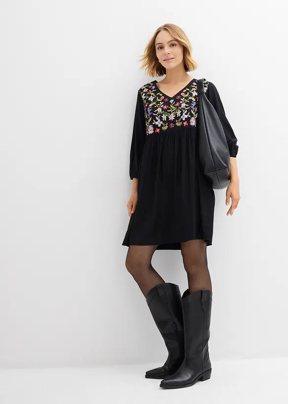 Tunikové šaty ze splývavé viskózy, bonprix