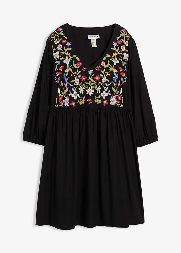 Tunikové šaty ze splývavé viskózy, bonprix