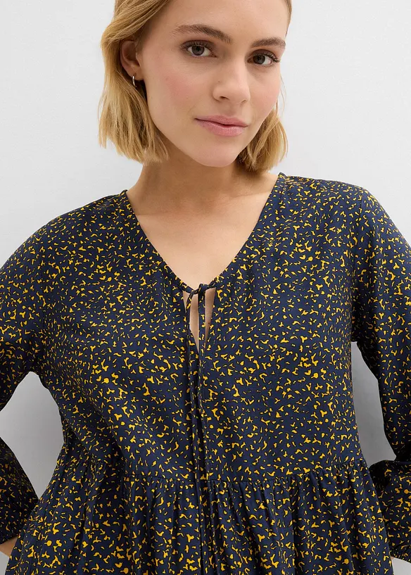 Tunikové šaty ze splývavé viskózy, bonprix