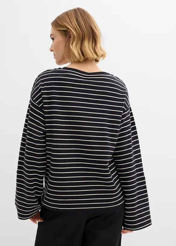 Oversize mikina z čisté bavlny, bonprix