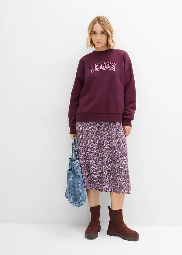 Oversize mikina z bavlněné směsi, bonprix