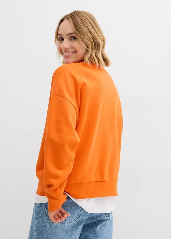 Oversize mikina z bavlněné směsi, bonprix