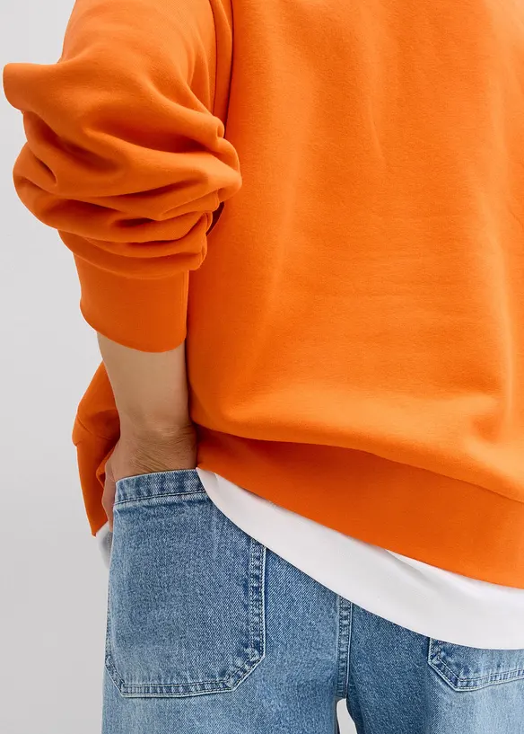 Oversize mikina z bavlněné směsi, bonprix