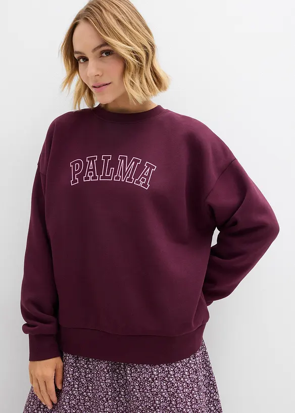 Oversize mikina z bavlněné směsi, bonprix