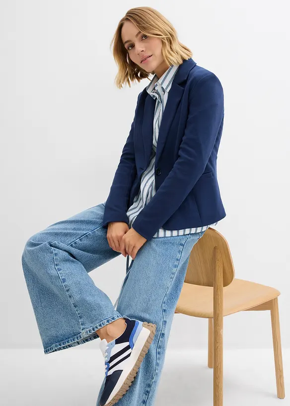 Teplákový blejzr ze splývavé viskózy, bonprix