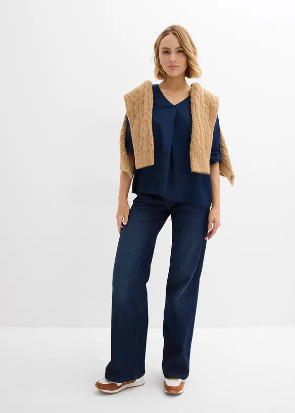 Halenka bez zapínání, ze splývavé viskózy, bonprix