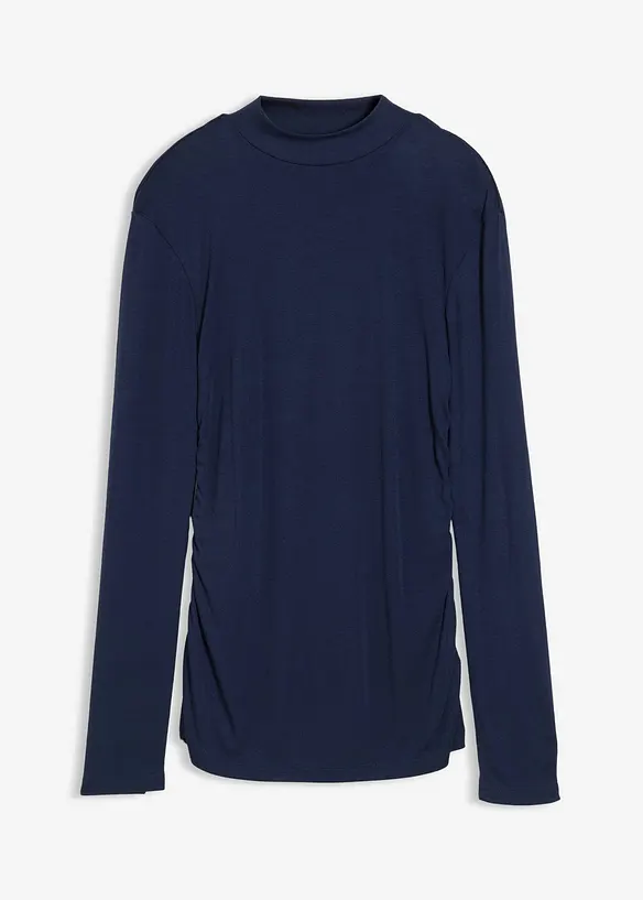 Žebrované tričko s nařasením, bonprix