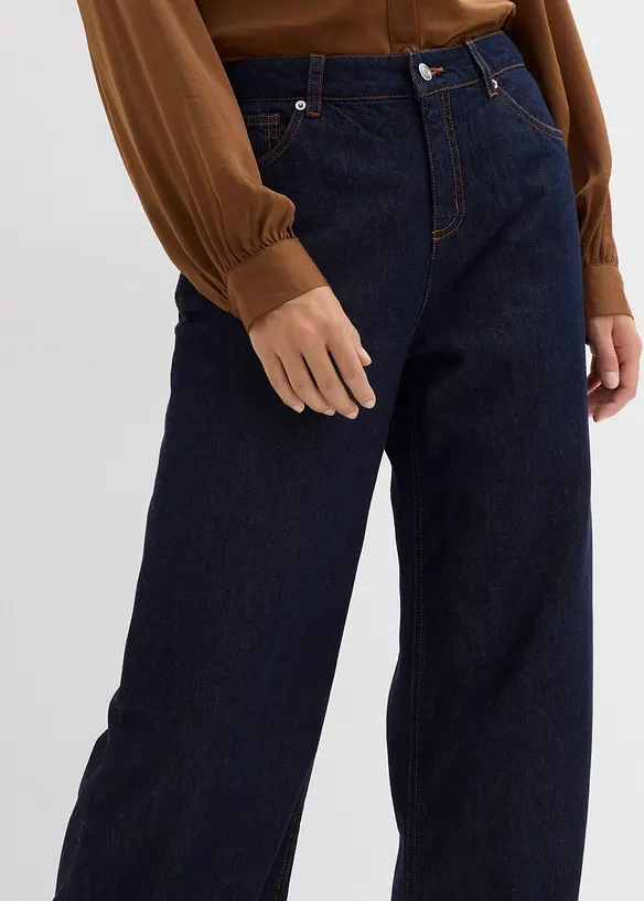 Džíny Baggy, Mid Waist, bonprix