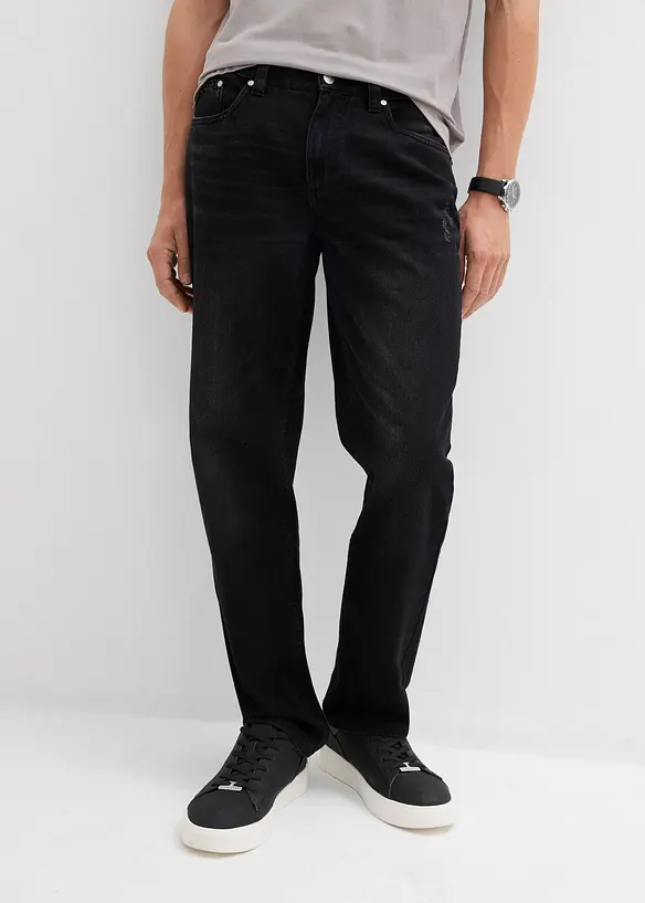 Džíny Regular Fit z čisté bavlny, s pohodlným pasem, Straight, bonprix