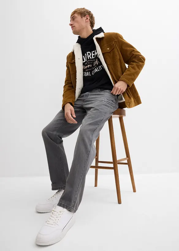 Džíny Regular Fit z čisté bavlny, s pohodlným pasem, Straight, bonprix