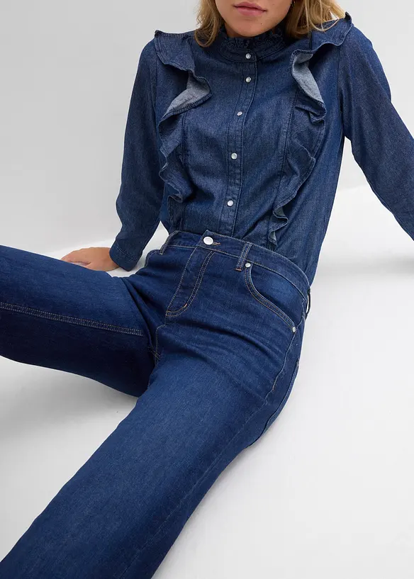 Džíny Flared, Mid Waist, bonprix