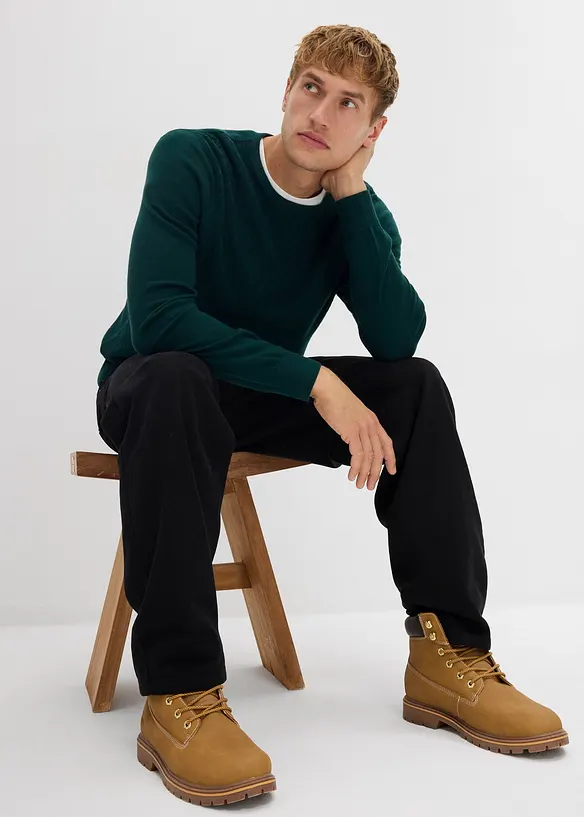 Svetr z jemné pleteniny s luxusní merino vlnou, bonprix