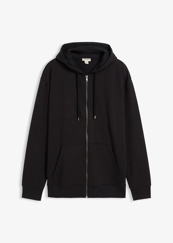 Mikina na zapínání s kapucí, s čistou bavlnou, Loose Fit, bonprix