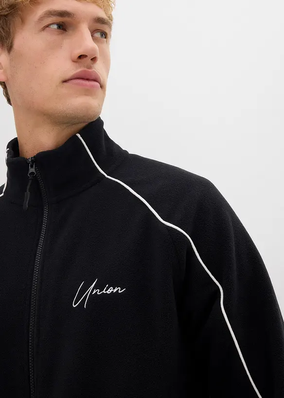 Hřejivá flísová bunda se sportovními detaily, bonprix