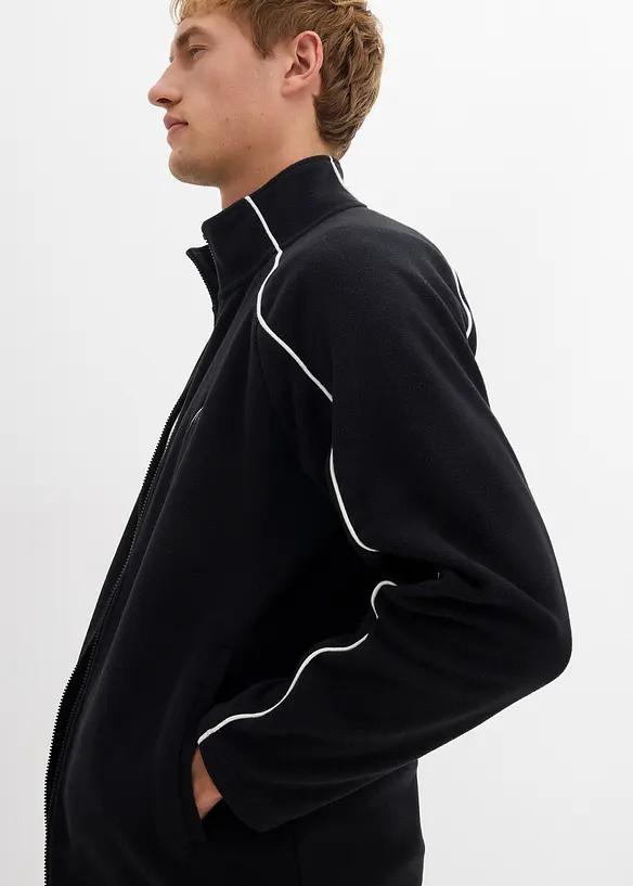 Hřejivá flísová bunda se sportovními detaily, bonprix